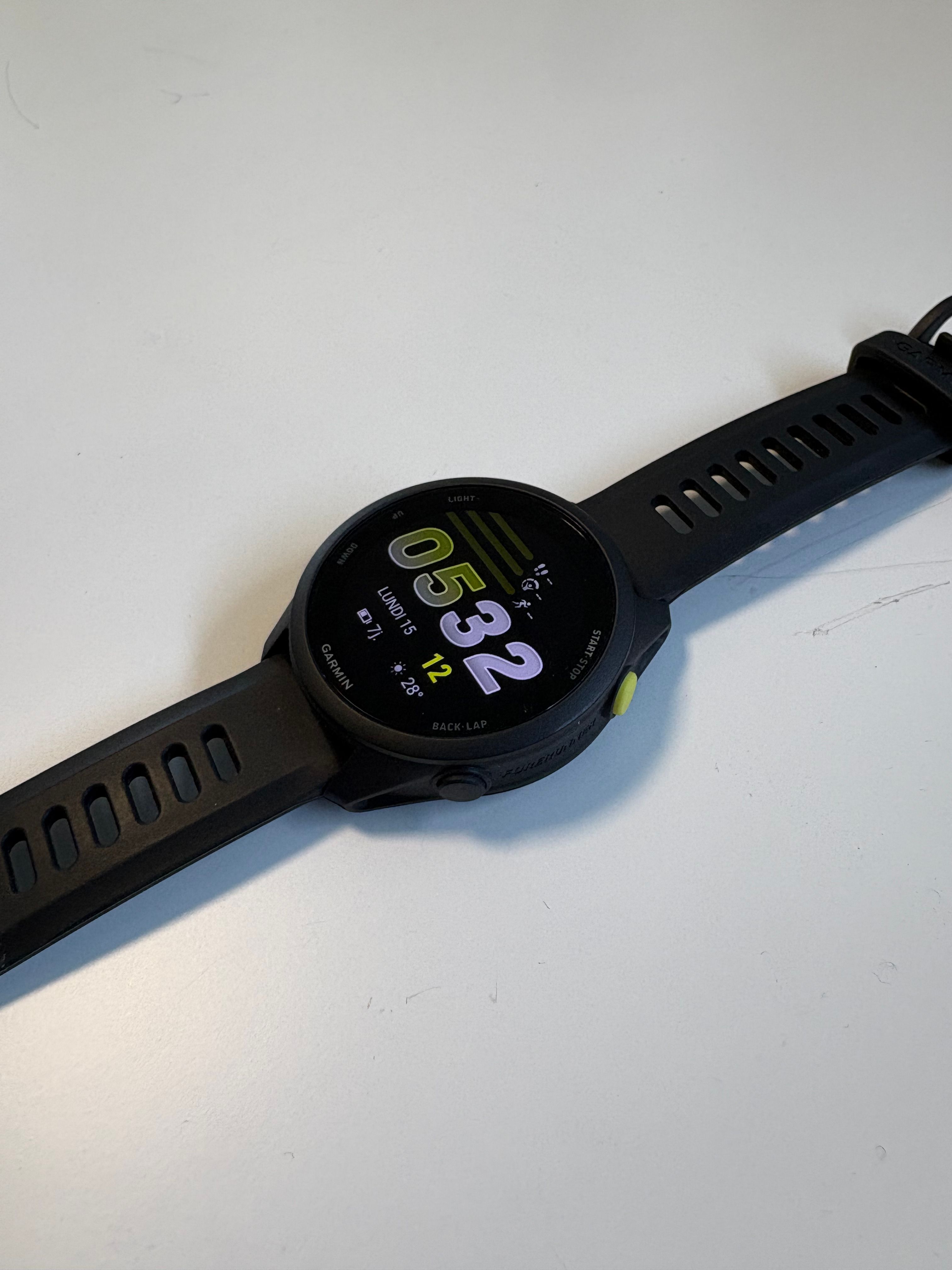 Forerunner 70 lors de son test
